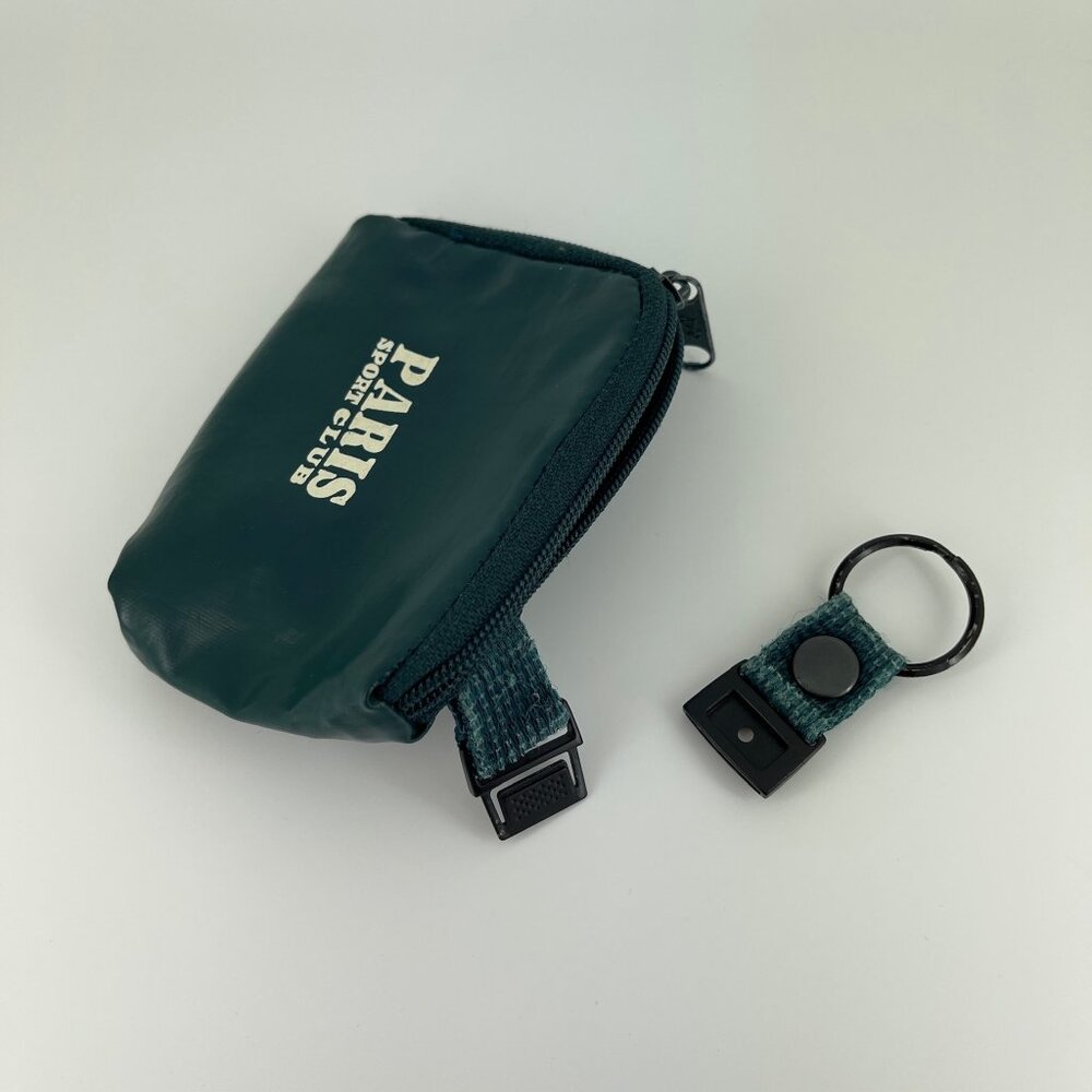 VINTAGE 80s PARIS SPORT CLUB NYLON ZIP BAG CHARM CREDIT CARD + CASH STASH POUCH - Picture 5 of 15